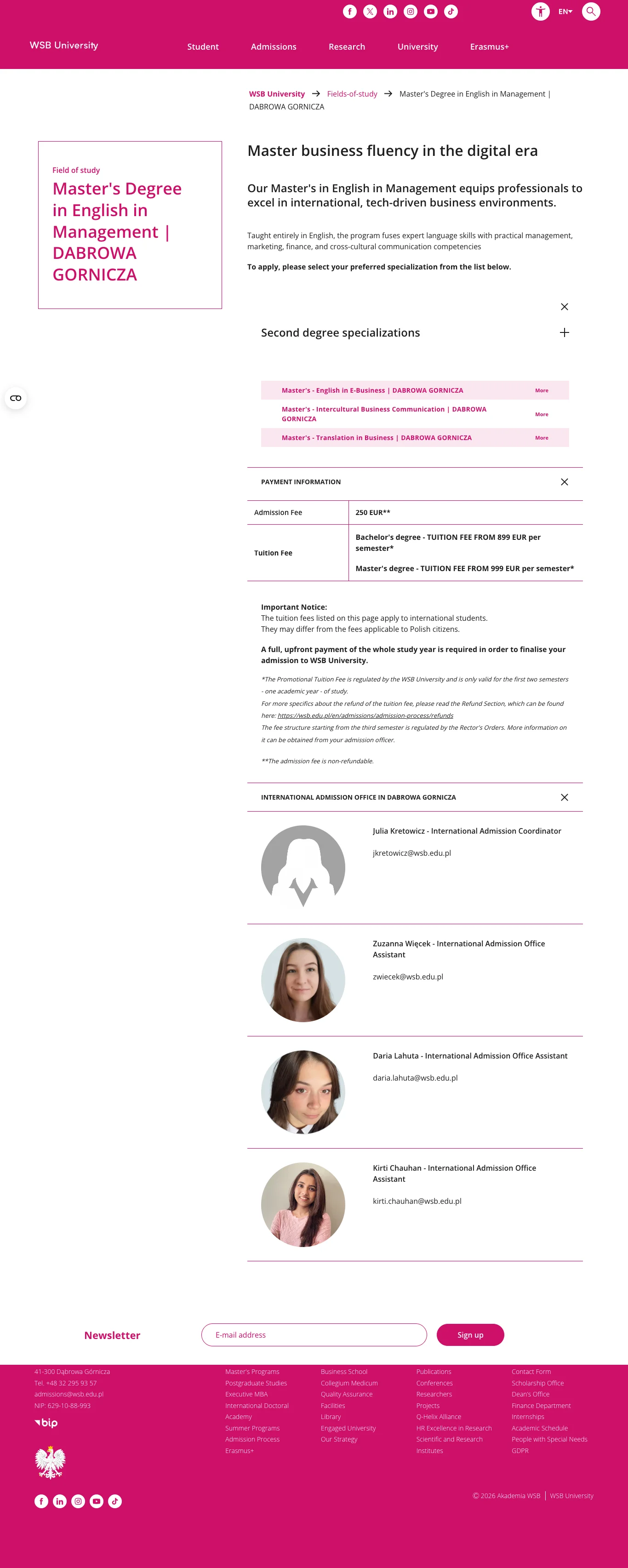 Strona z czesnym — Akademia WSB