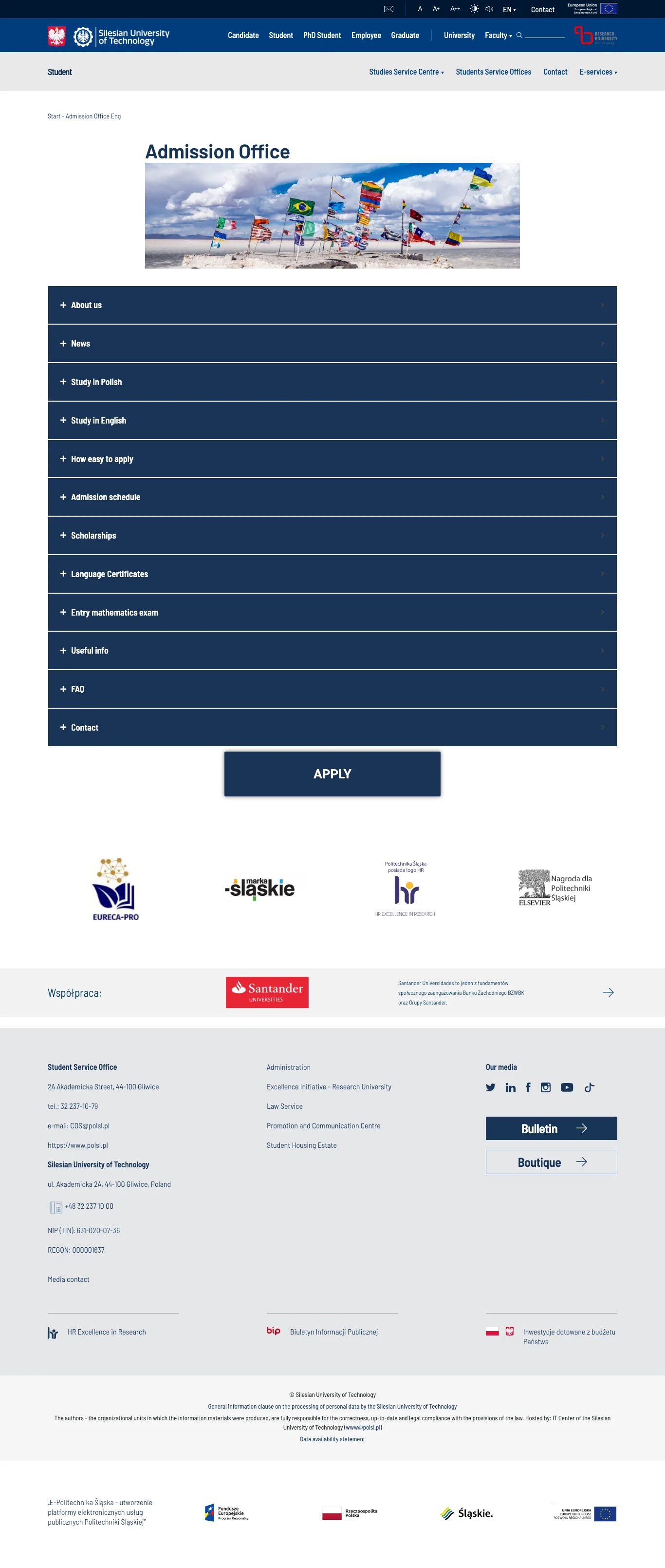 Strona z czesnym — Politechnika Śląska