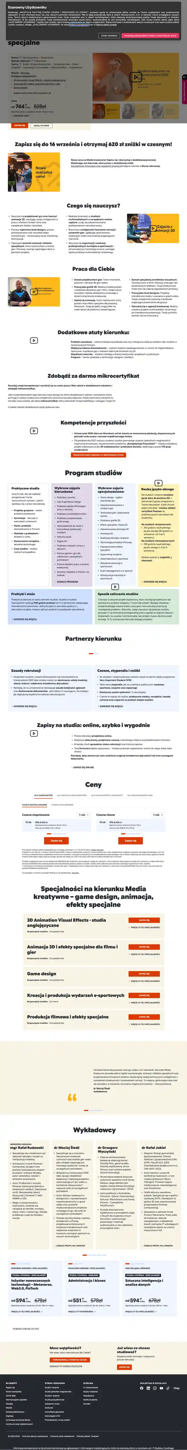Strona z czesnym — Uniwersytet DSW Ideis